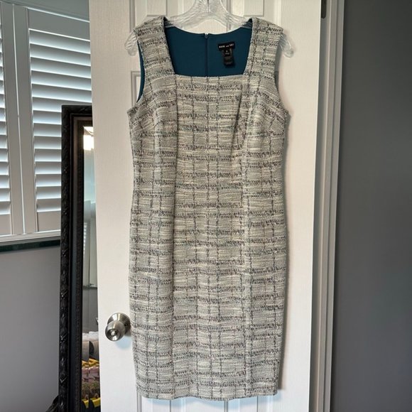 Kate and Lily Gray Tweed Sleeveless Lined Dress, size 8 - Picture 1 of 4